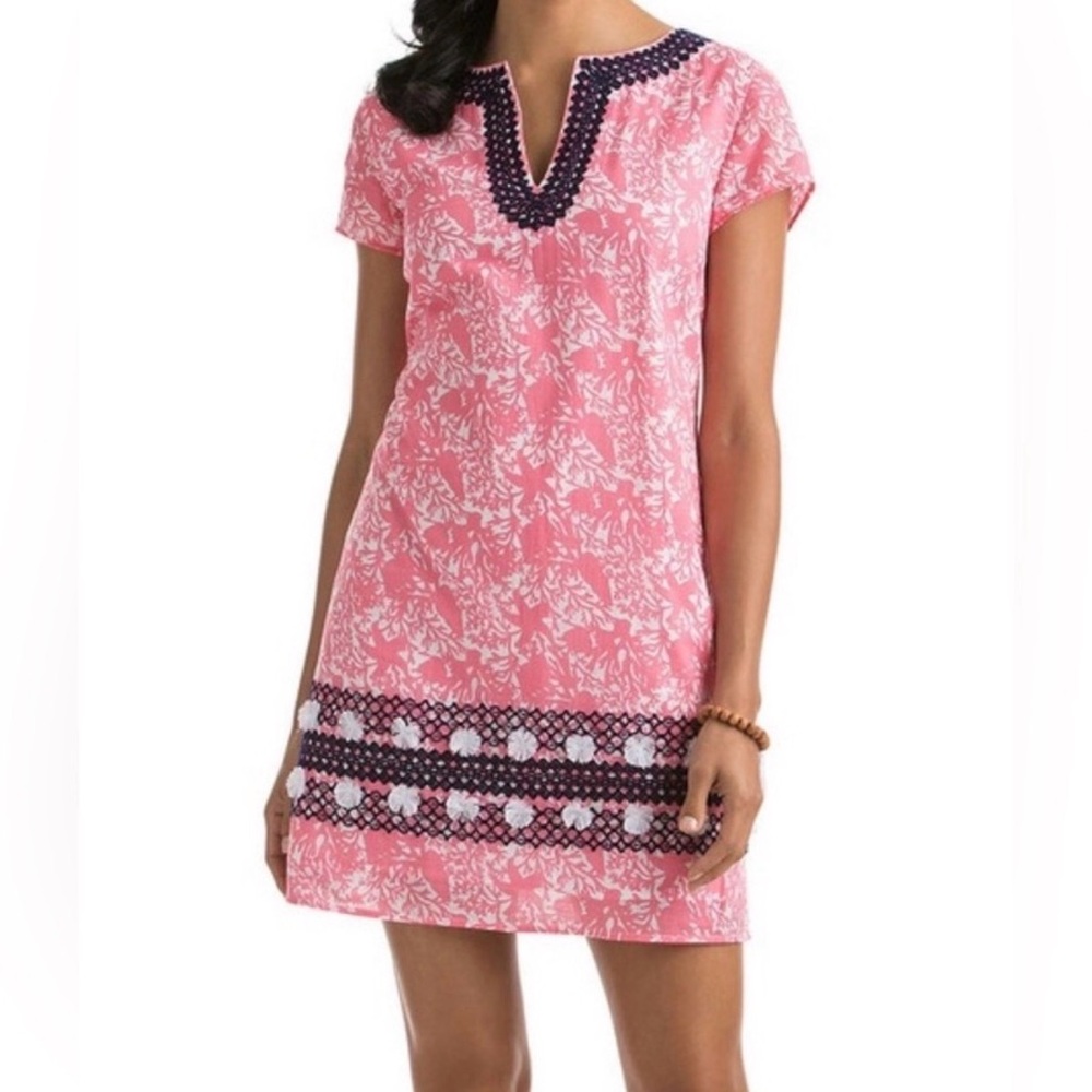 Vineyard Vines Pink and White Floral Dress
